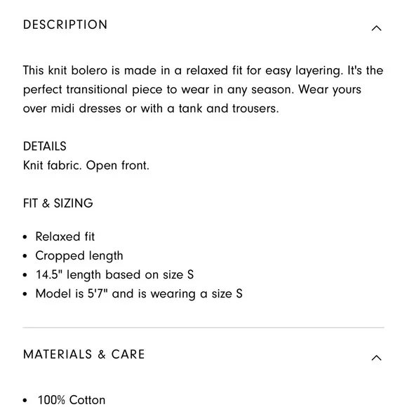 OAK + FORT Cream Women's Shrug - Picture 5 of 5